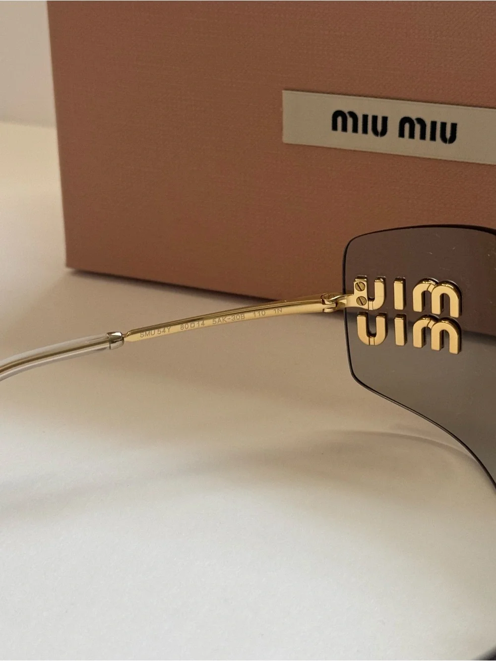 Miu Miu Aube Sunglasses - Light Gray lenses